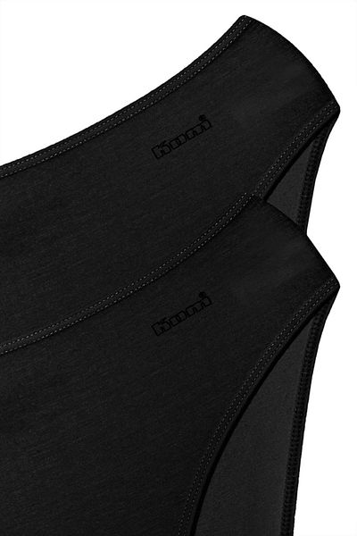 Kom Set de chiloți slip din 4 piese din bumbac modal Lycra de bază negru QK1.BK1S.O7CK.SMLP