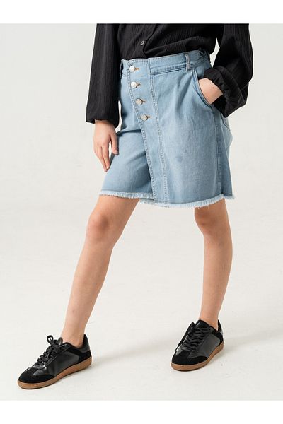 GİYİCEM TEKSTİL Fusta pantaloni scurți din denim pentru fete 2856