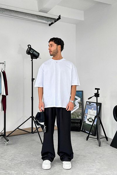 HAFKAGİYİM Οπτικό Λευκό Cozy Basic Soft Oversize T-Shirt