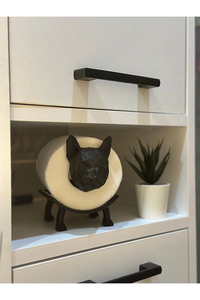3D DESİNG MARKET Toilet Paper Holder with Dog Decorative