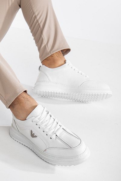 By Yağlıoğlu 9104 Men's Genuine Leather Full Orthopedic Comfortable Daily Sports Shoes