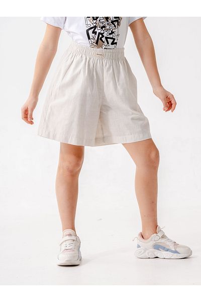GİYİCEM TEKSTİL Girl's Linen Shorts 2872