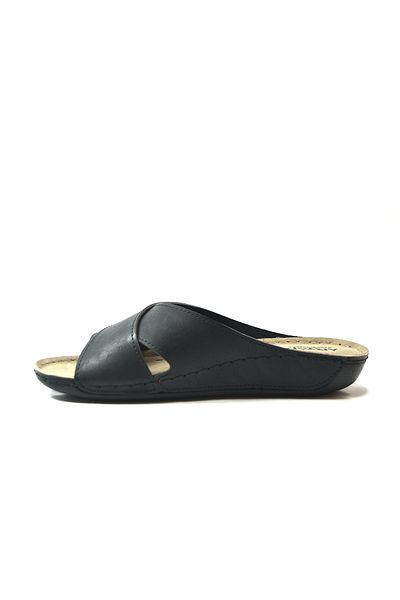 Onlo Ayakkabı Onlo Shoes ARYN.086 Χάλκινες & Μαύρες Ανατομικές Καθημερινές Γυναικείες Μητρικές Παντόφλες