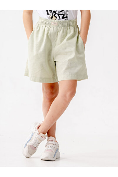 GİYİCEM TEKSTİL Kız Çocuk Keten Şort 2872