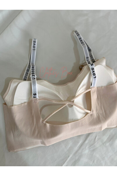 F.K Γυναικείο Bralet σουτιέν χωρίς ραφή με μαξιλαράκι κοπής με λέιζερ