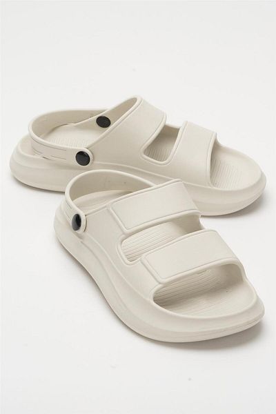 Liger Sandale ortopedice unisex pentru piscină marină Papuci CREAM