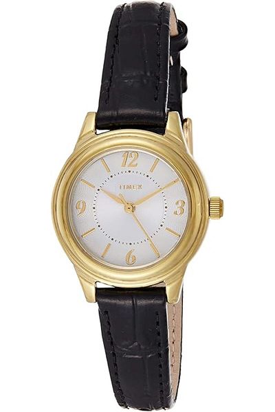 Timex Women's Quartz Watch, Analog Display and Leather Strap TW2R86100