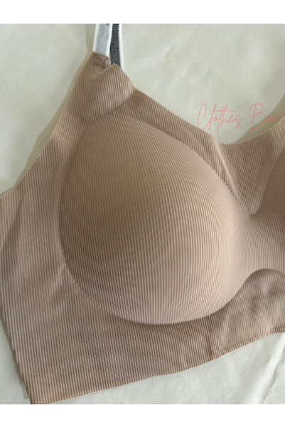 F.K Γυναικείο Bralet σουτιέν χωρίς ραφή με μαξιλαράκι κοπής με λέιζερ