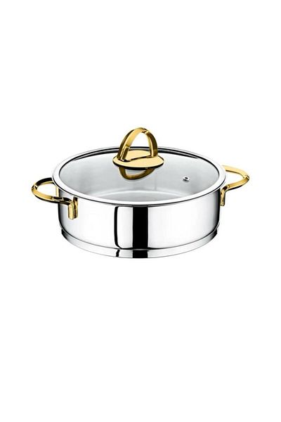 FMS Yildiz 8 Piece Induction Based Cookware Set Gold