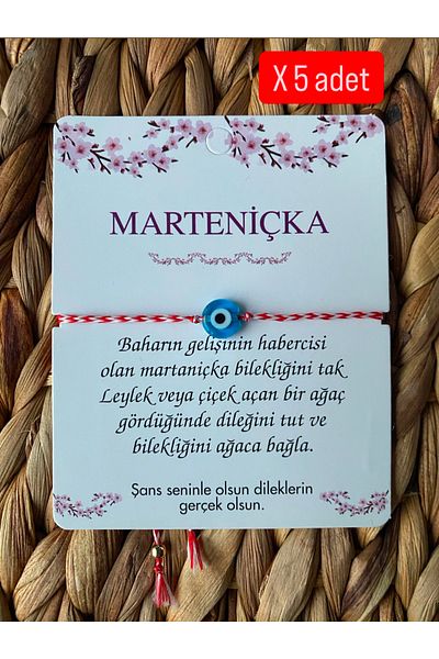 PABS Marteniçka Glass Evil Eye Beaded 5-Piece Lucky Bracelet