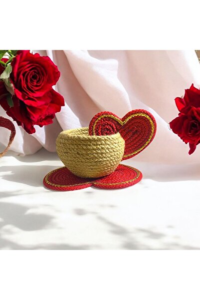 AYŞE SERHOŞOĞLU HOME DESİGN Valentine's Day Gift - Heart Cup, Decorative Basket, Gift Amateur Manufacturer