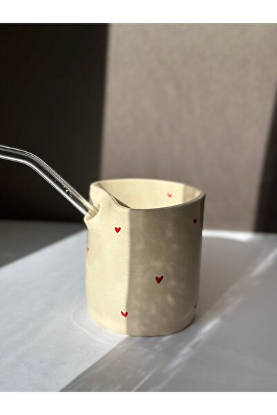 KABİLE SERAMİK Handmade Ceramic Heart Cocktail Glass