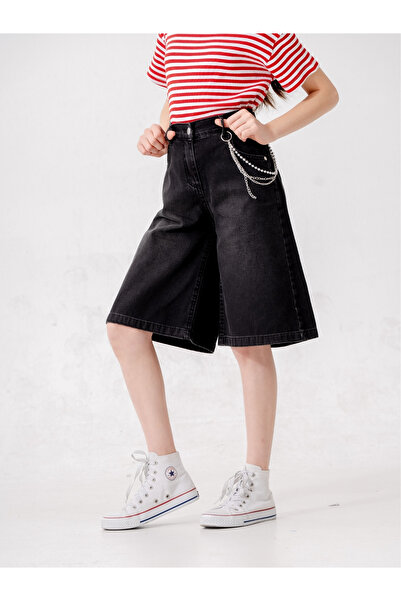 GİYİCEM TEKSTİL Kız Çocuk Klasik Kot Şort 2869