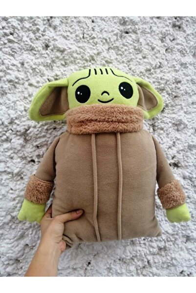 rengarenk outlet Star Wars Master Baby Yoda Peluş 3d Puf Yastık