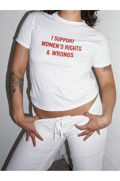 EVIus Women Support Women's Rights Tee Crop T-Shirt