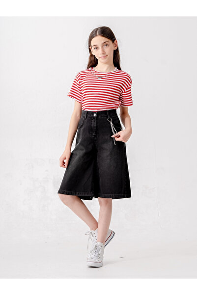 GİYİCEM TEKSTİL Kız Çocuk Klasik Kot Şort 2869