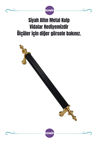 Kawin Mâner din aur negru 128 mm cu șurub metalic - dulap, comodă, unitate, noptieră, dulap de bucătărie, mâner pentru vestiar