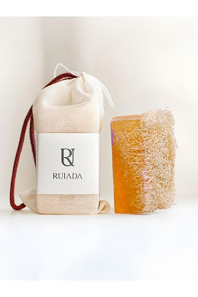 RUIADA 100% Natural Pumpkin Fiber St. John's Wort Soap 130 Gr. (Hand Made)