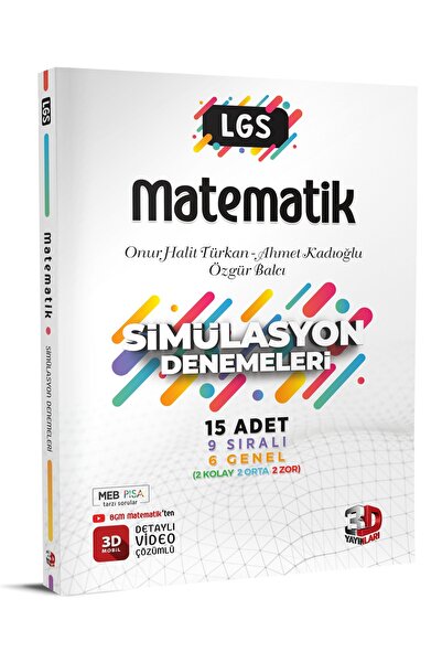 3D Yayınları 2024 8. Sınıf Lgs Matematik Simülasyon Deneme