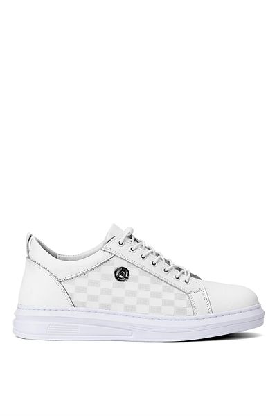 Ayakkabı Fuarı Pantofi casual pentru bărbați - Elite SLGLD631-3C, piele naturală, alb