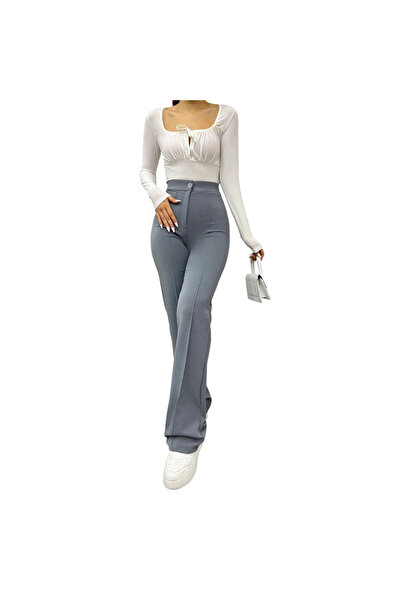 just take Women S High Waist Flared Pants with Front Stripe – Stylish and Comfortable