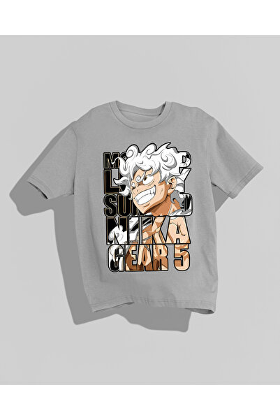 Nulivez تي شيرت مطبوع عليه شخصية أنيمي لوفي عالي الجودة للجنسين مقاس كبير