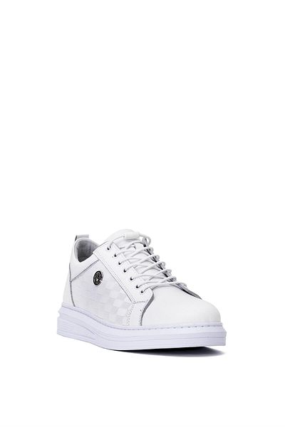 Ayakkabı Fuarı Pantofi casual pentru bărbați - Elite SLGLD631-3C, piele naturală, alb