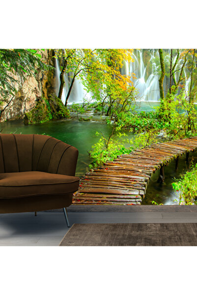 dreamwall Şelale Ve Köprü Desenli Isı Ve Ses Yalıtımlı Sağlıklı Tekstil Duvar Kağıdı