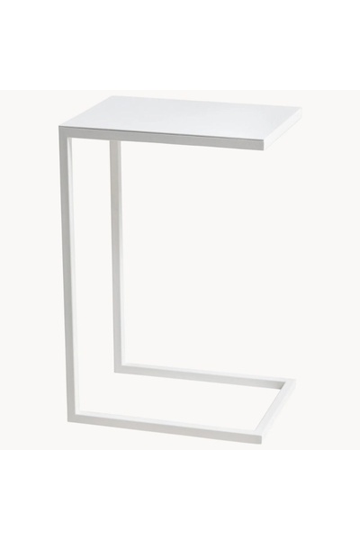 Doffo Metal Siyah Saclı Yan C Sehpa