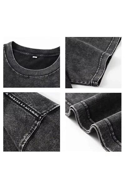 Gofeel Πλενόμενο μπλουζάκι McQueen με στάμπα Unisex Oversize