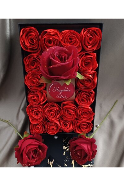 İnci Mode İnci Mode Hoşgeldin Bebek 18+1 Çiçekli Kutu Hediyelik Çiçek Kutusu ...