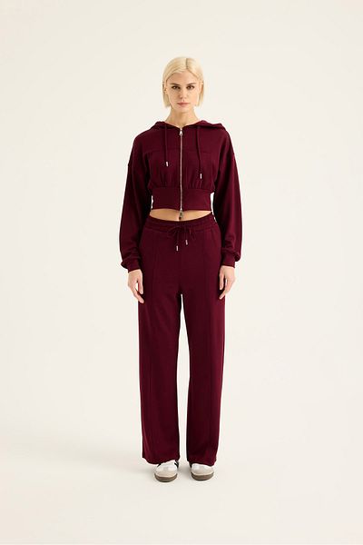 SEVİLEN Soft Fabric Crop Sweat Set
