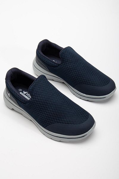 Dilimler Ayakkabı Men's Casual Sneakers Navy Blue Laceless Aqua Faylon Sole