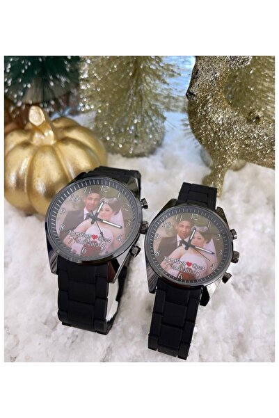 Bika Time Resimli Kişiye Özel Kol Saati 2 adet Erkek Kadın Sevgiliye Hediye K...