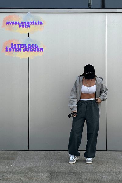 BSBSPOR Φαρδιά μονή φόρμα - ίσια και επιλογές Jogger