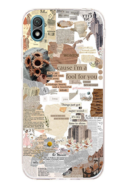 TechTree Huawei Y5 2019 - Honor 8S Uyumlu Retro Nostaljik Gazete Tasarımlı Şe...