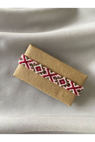 MELUSH Four Color Patterned Bracelet Knitted Handcrafted Bracelet