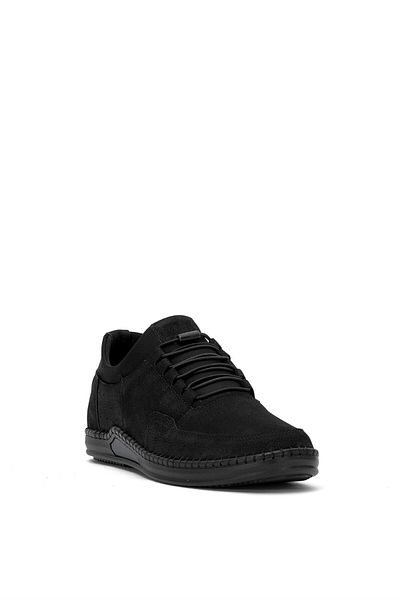 Ayakkabı Fuarı Elit GMZ418N Ανδρικά παπούτσια από γνήσιο δέρμα καθημερινά μαύρα