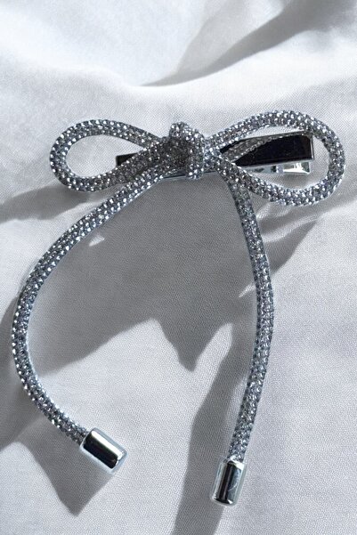 MUTENA Cataramă Seyran cu fundă de piatră de cristal - Cataramă cu fundă cu sclipici cu piatră