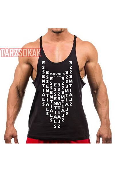 Tarzsokak قميص رياضي للياقة البدنية بدون أكمام للصالة الرياضية ESSENTIALS 303