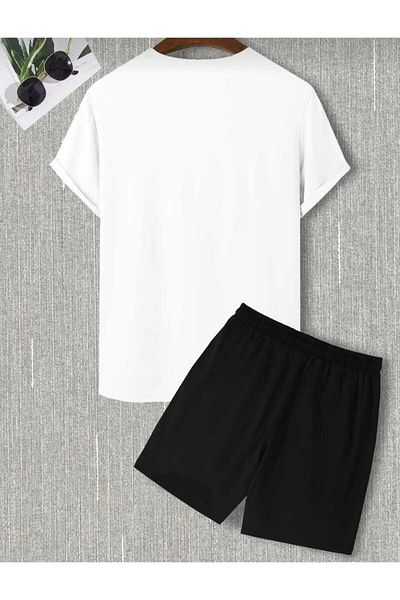 FULL TOLERANCE Lion Couple's Printed Oversize T-Shirt and Shorts Lover Combin