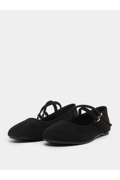Styli Mary Jane Ballerinas Shoes with Buckle Closure