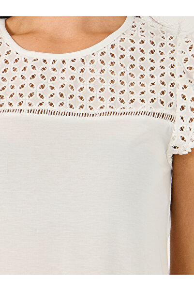 Styli Shiffli Yoke Flat Pompom Trim Detail Nightdress