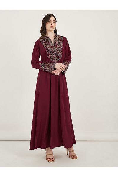Maxim Creation By Styli Multi Dori Work Notch Neck Kaftan