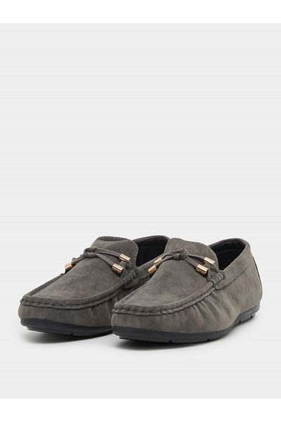 Styli Faux Suede Slip On Loafers