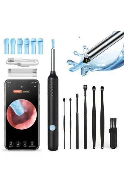 ESENLİWE 1080p Wi-fi Ios Ve Android Uyumlu Otoskop Kulak Temizleme Cihazı Kam...