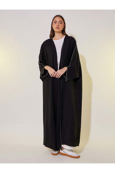 Take Two By Styli Contrast Stitching Batwing Sleeve Detail Kimono