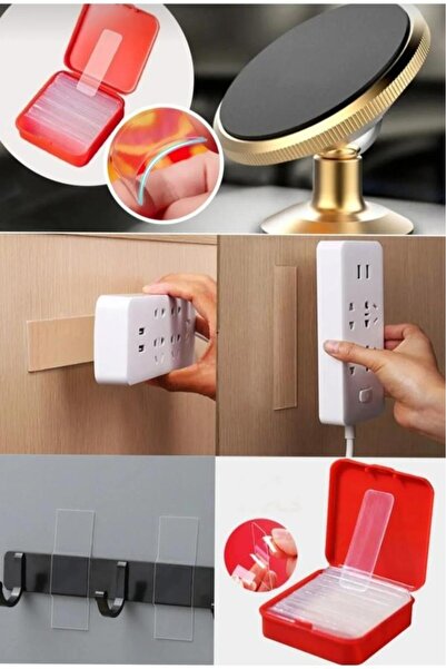 jetfast 60 Parça İz Bırakmayan Çift Taraflı Jel Bant Seti Kutulu Güçlü Çift T...