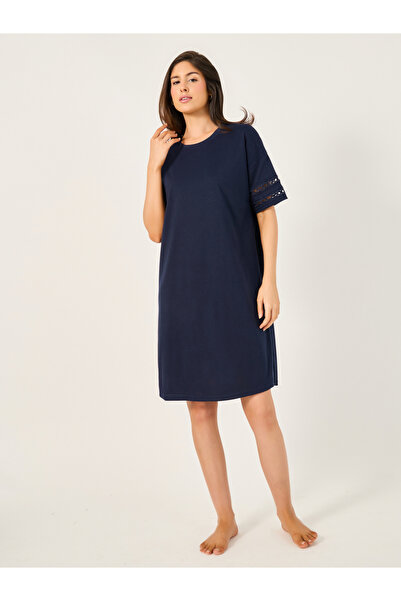 Styli فستان نوم مزين بتطريز من الدانتيل