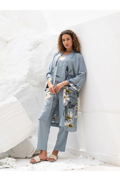 Sanskrutihomes By Styli Floral Print Cami Top and Pyjama Set with Shrug